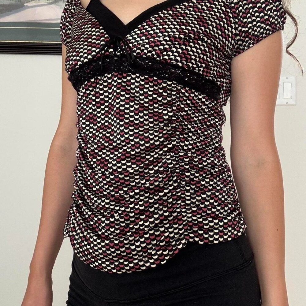 Y2K Patterned Tank Top - Picture 2 of 7